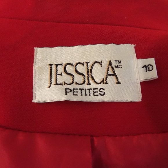 Jessica Petites Women's Red Blazer Size 10 - Picture 4 of 5